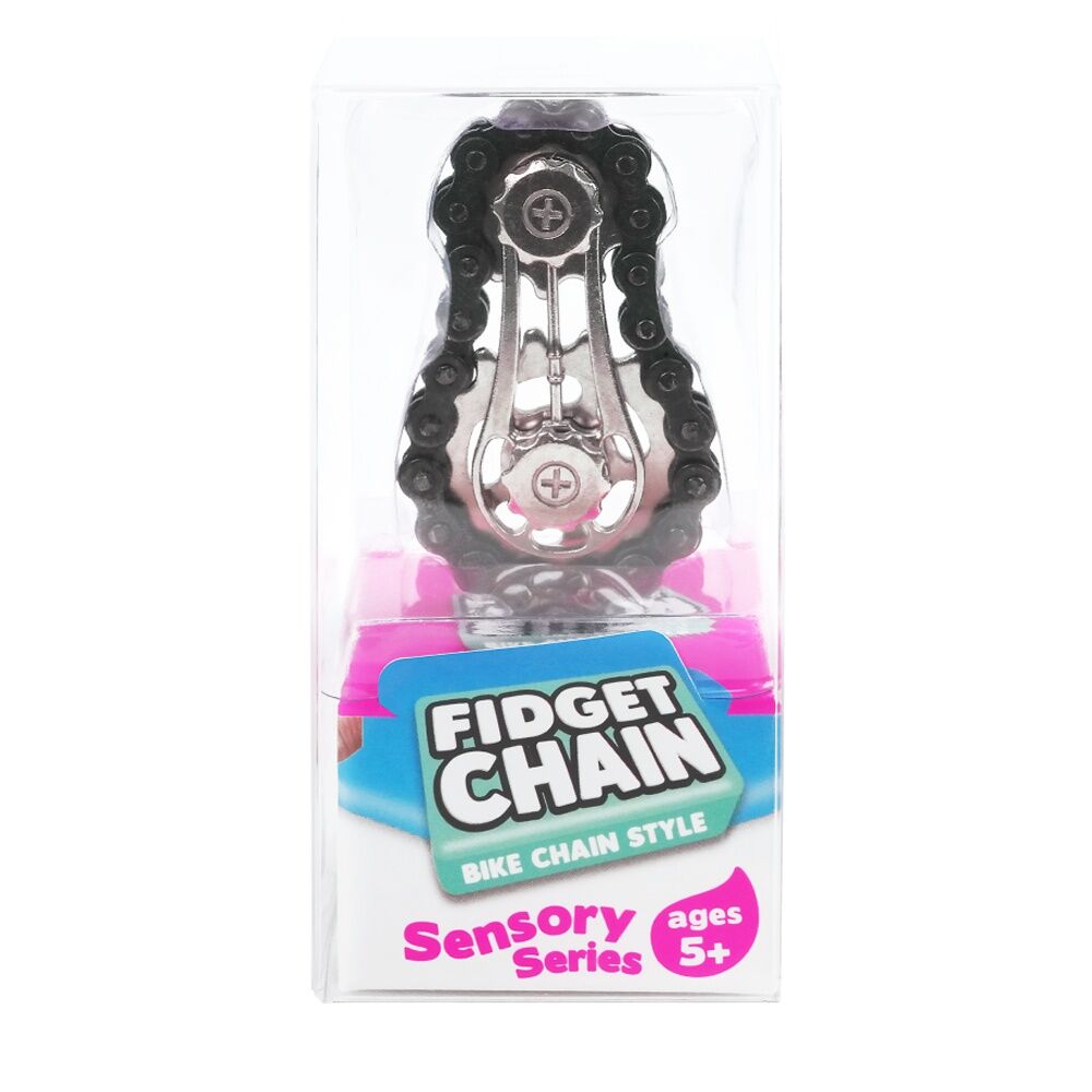 6PK Trend Hub Kids 5y+ Metal Fidget Chain Stainless Steel Spin Toy