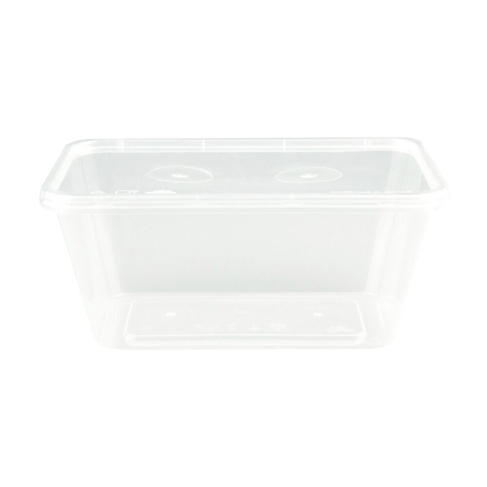 24x 4pc Partyware Rectangular Plastic Storage Container Set W/ Lids 1000ml