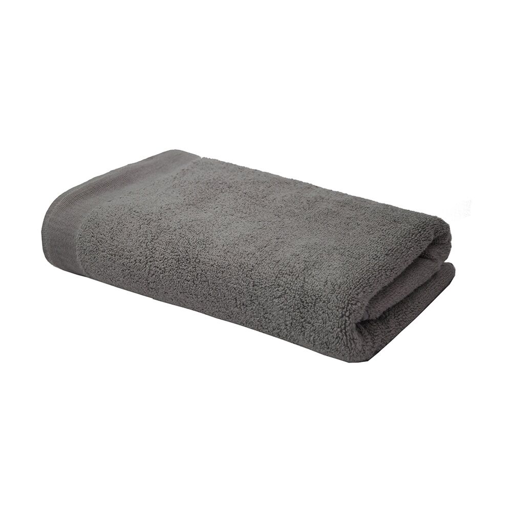 2PK Bambury Elvire 600gsm Soft Absorbent Cotton Bath Sheet 80x160cm Grey