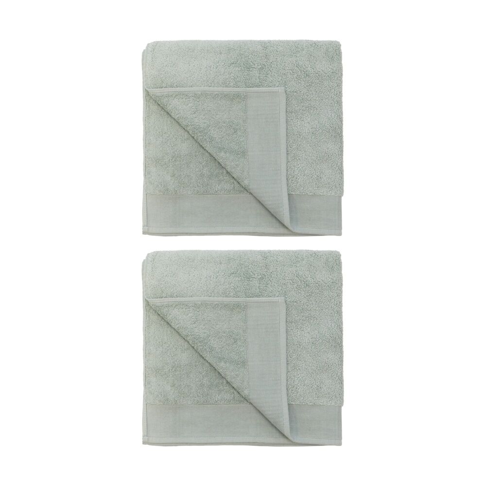 2PK Bambury Elvire 600gsm Soft Absorbent Cotton Bath Sheet 80x160cm Green