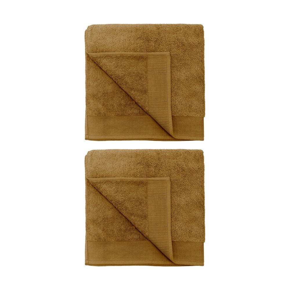2PK Bambury Elvire 600gsm Soft Absorbent Cotton Bath Sheet 80x160cm Brown
