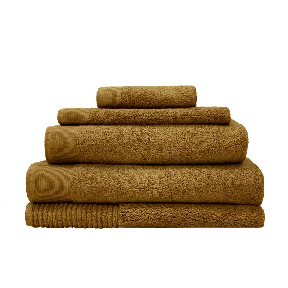 2PK Bambury Elvire 600gsm Soft Absorbent Cotton Bath Sheet 80x160cm Brown