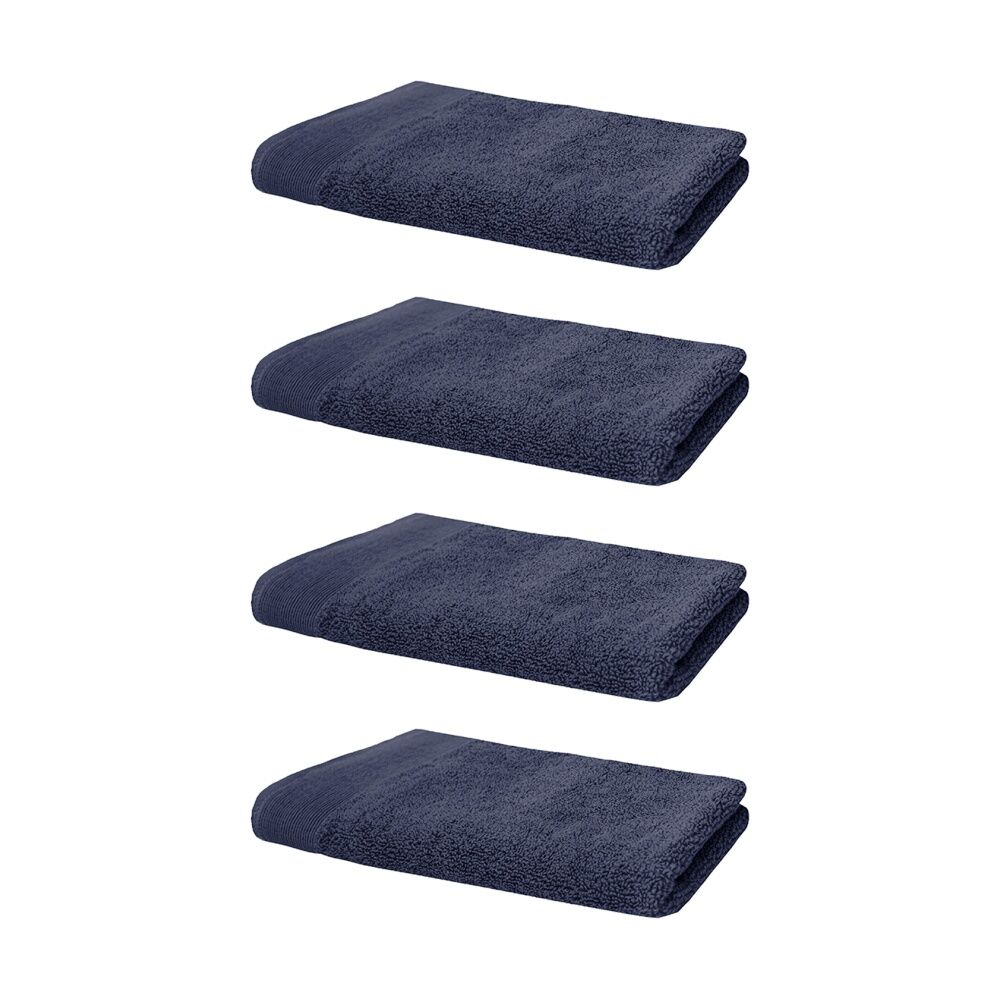 4PK Bambury Elvire 600gsm Soft Absorbent Cotton Hand Towel 40x60cm Blue