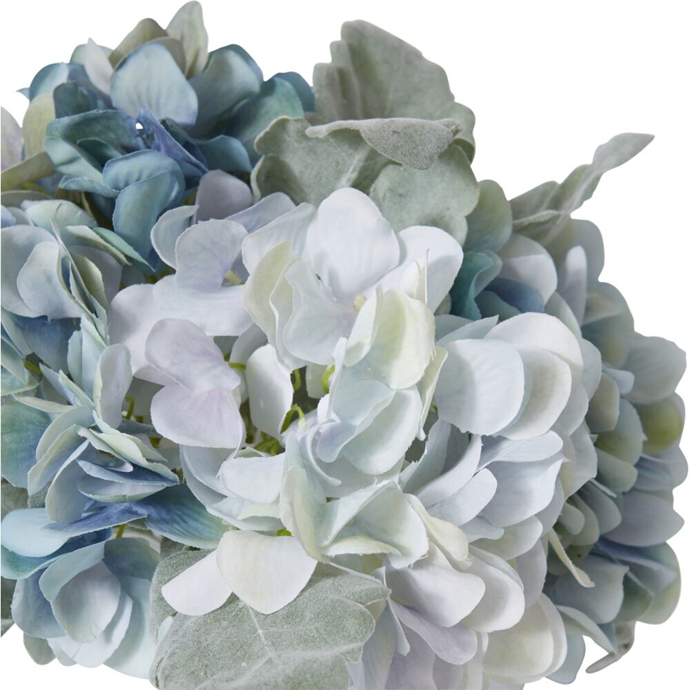 3PK E Style Hydrangea Alice Bouquet Soft Blue Artificial Flowers 25x25x28cm