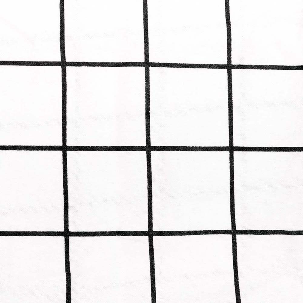 3pc Bambury Grid Black Flannelette Quilt Cover Set Cotton Bedding