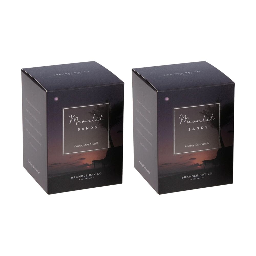 2PK Bramble Bay Ocean After Dark Moonlit Sands Soy Candle Home Fragrance 300g