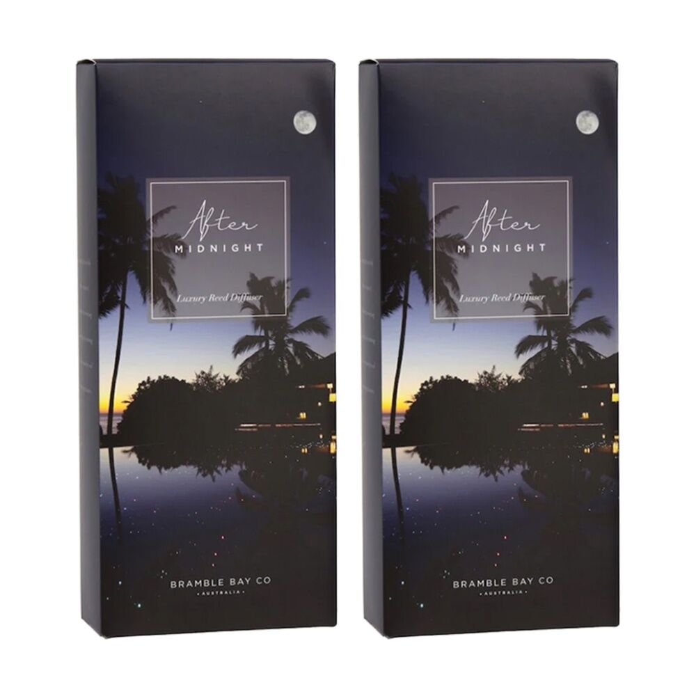 2PK Bramble Bay Ocean After Dark Midnight Glass Reed Diffuser 150ml