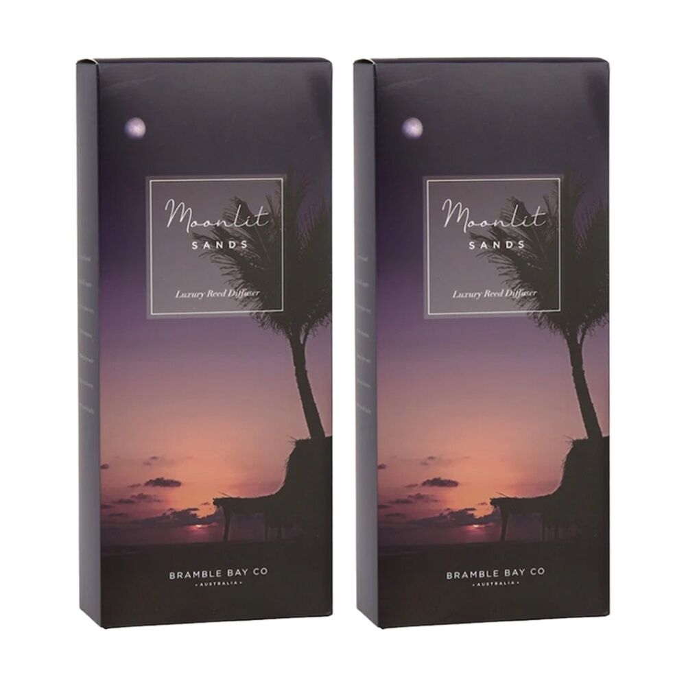 2PK Bramble Bay Ocean After Dark Moonlit Sands Glass Reed Diffuser 150ml