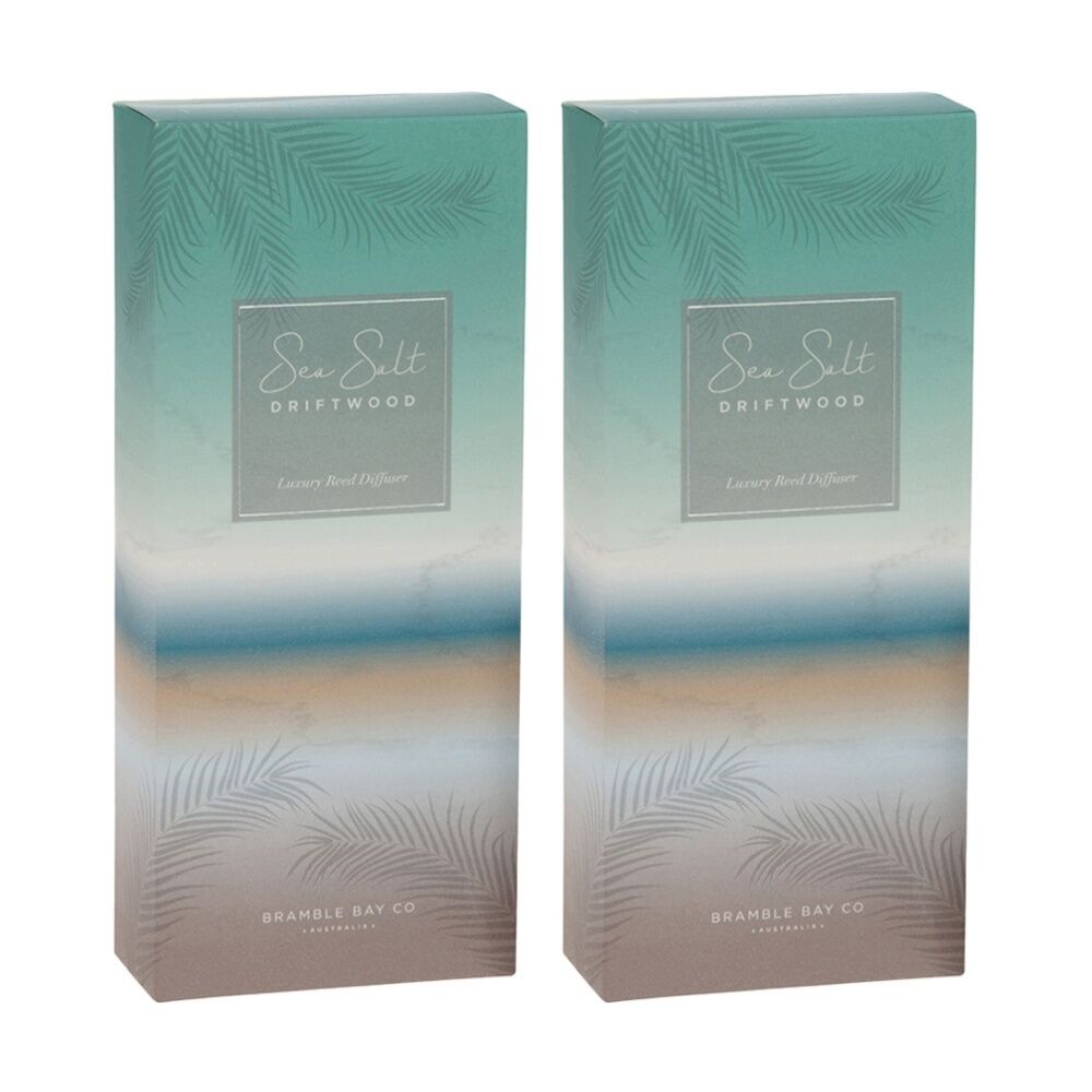 2PK Bramble Bay Ocean Sea Salt & Driftwood Reed Diffuser Home Fragrance 150ml