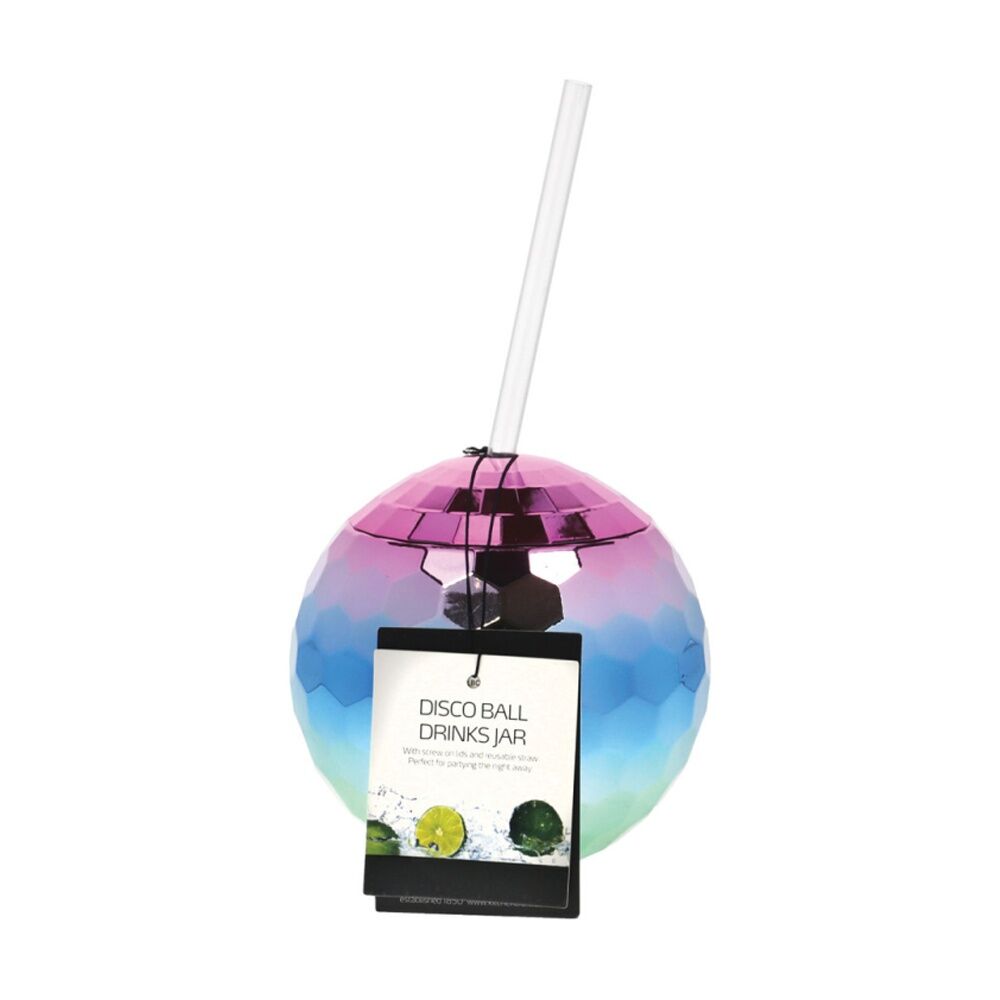BarCraft Novelty Disco Ball Cocktail Drinking Cup Multicolour 560ml