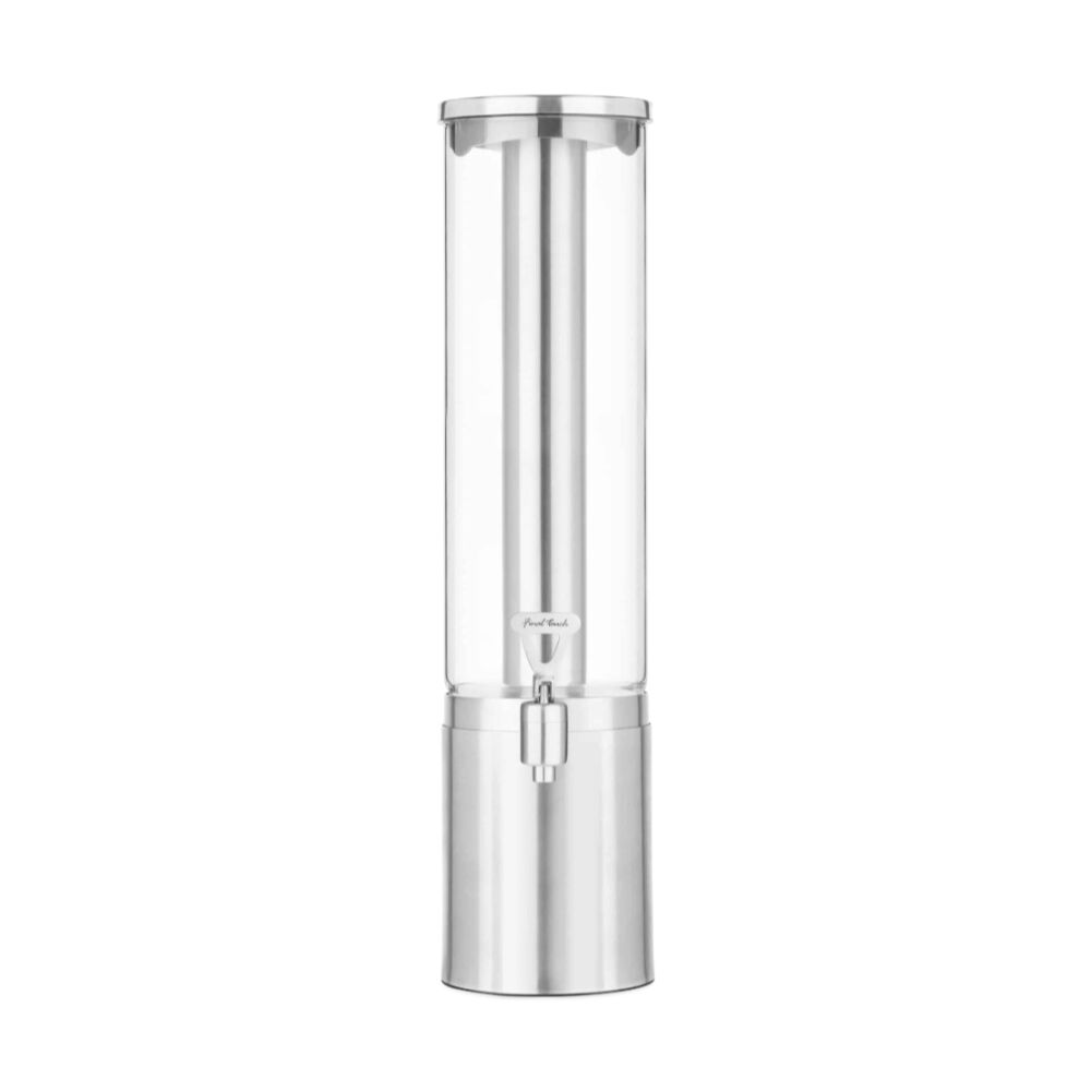 Final Touch Beverage Dispenser Glass Container Stainless Steel Tube 2.5L