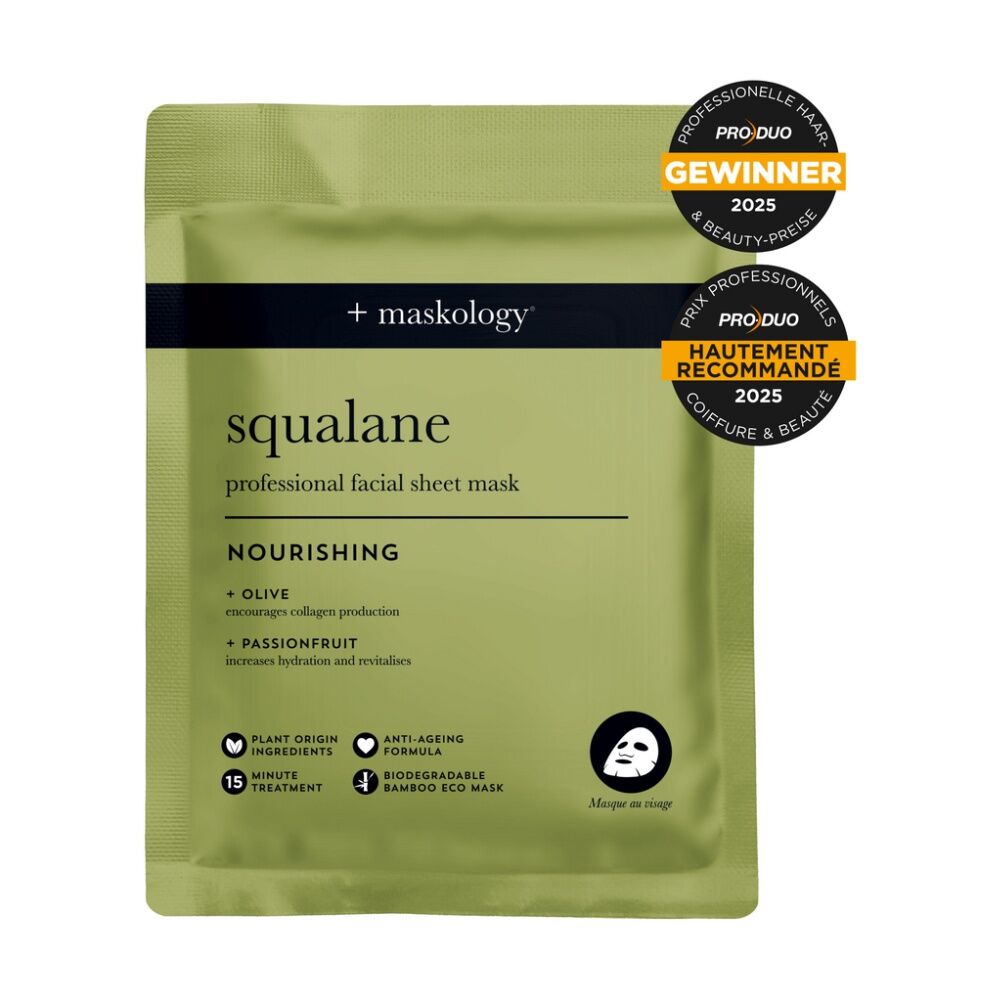 3PK Maskology Squalane Professional Facial Sheet Mask Nourishing Anti-Ageing