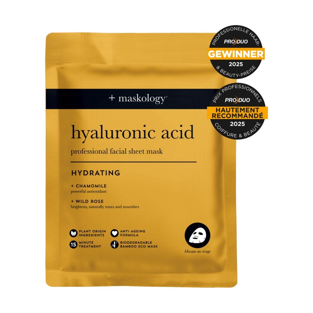 3PK Maskology Hyaluronic Acid Professional Facial Sheet Mask Hydrating Anti-Age