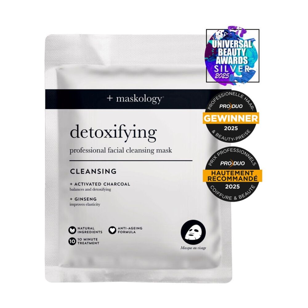 6PK Maskology Detoxifying Professional Sheet Mask Cleansing Anti-Ageing Formula