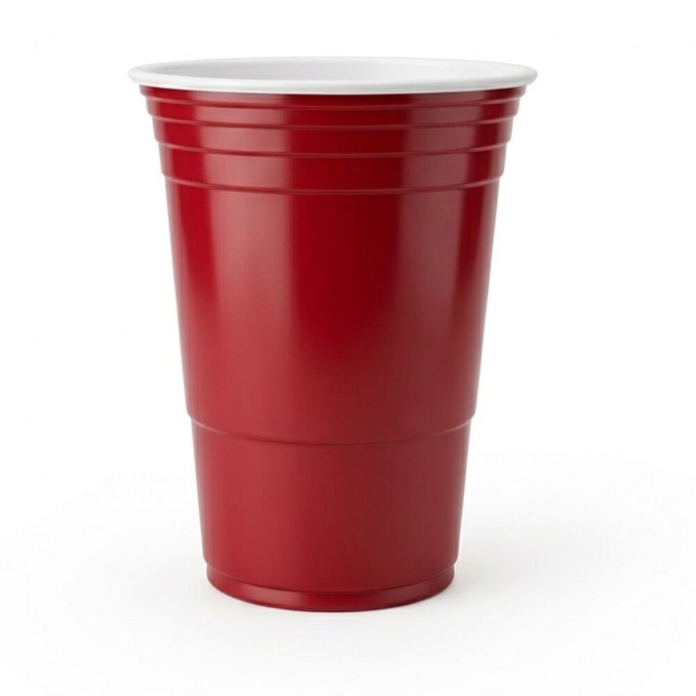 40x 12pc Partyware Durable Reusable American Cups Set 450ml Dark Red