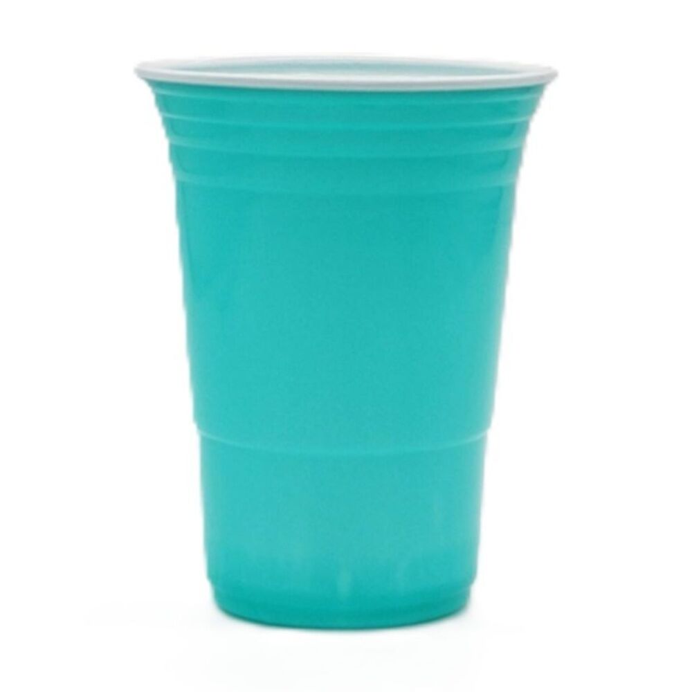 24x 50pc Partyware Durable Reusable American Cups Set 450ml Teal
