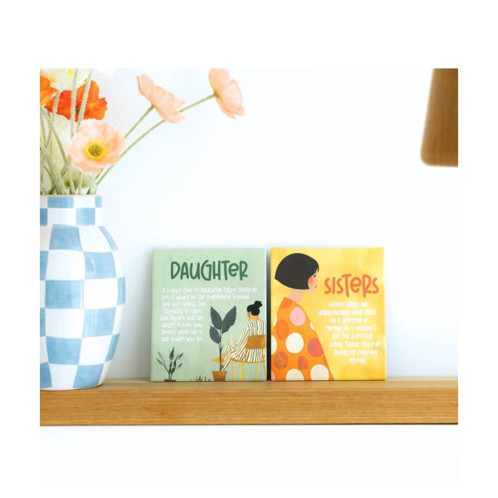 Splosh Billie Daughter Verse Ceramic W/ Hook & Stand Green 12x14x1cm