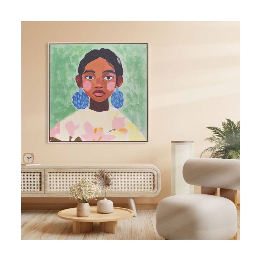 Splosh Billie Girl Framed Canvas Plastic Frame Hanging 94x94cm