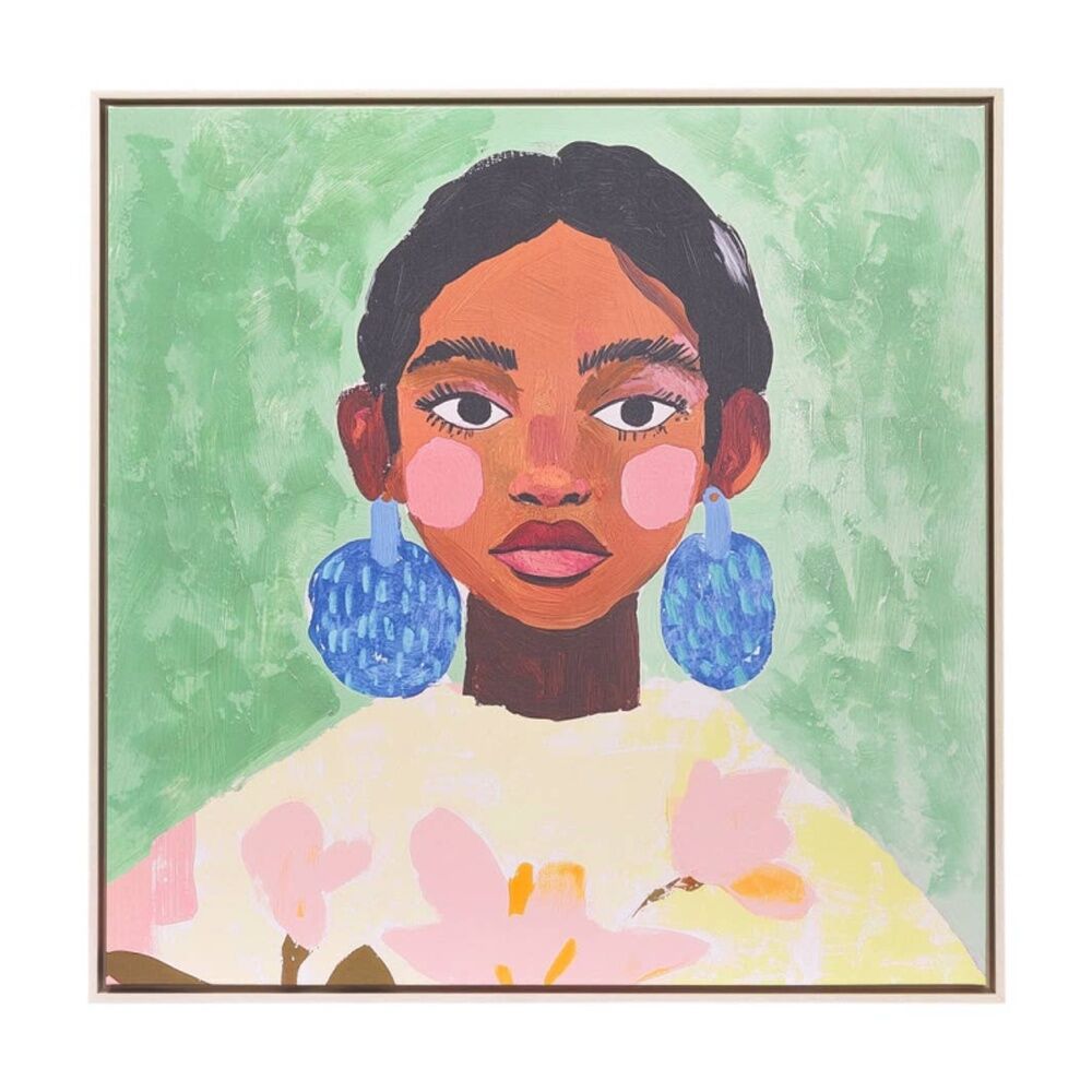 Splosh Billie Girl Framed Canvas Plastic Frame Hanging 94x94cm
