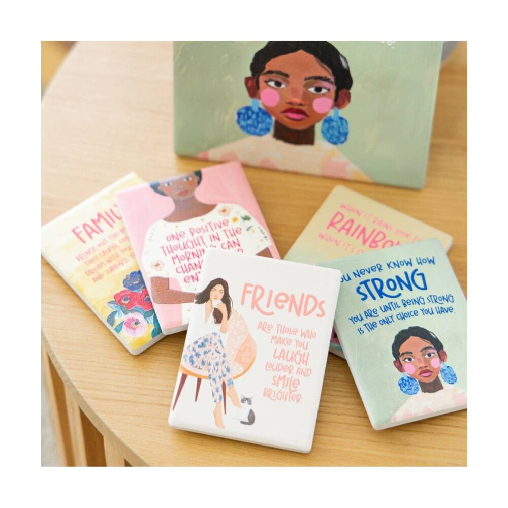 6PK Splosh Billie Friends Ceramic Magnet Embossed Pink 6x8x0.5cm