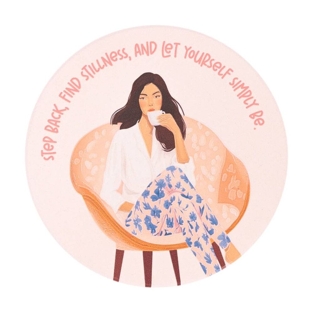 2PK Splosh Billie Simply Be Ceramic Coaster Cork Embossed Pink 11x11cm