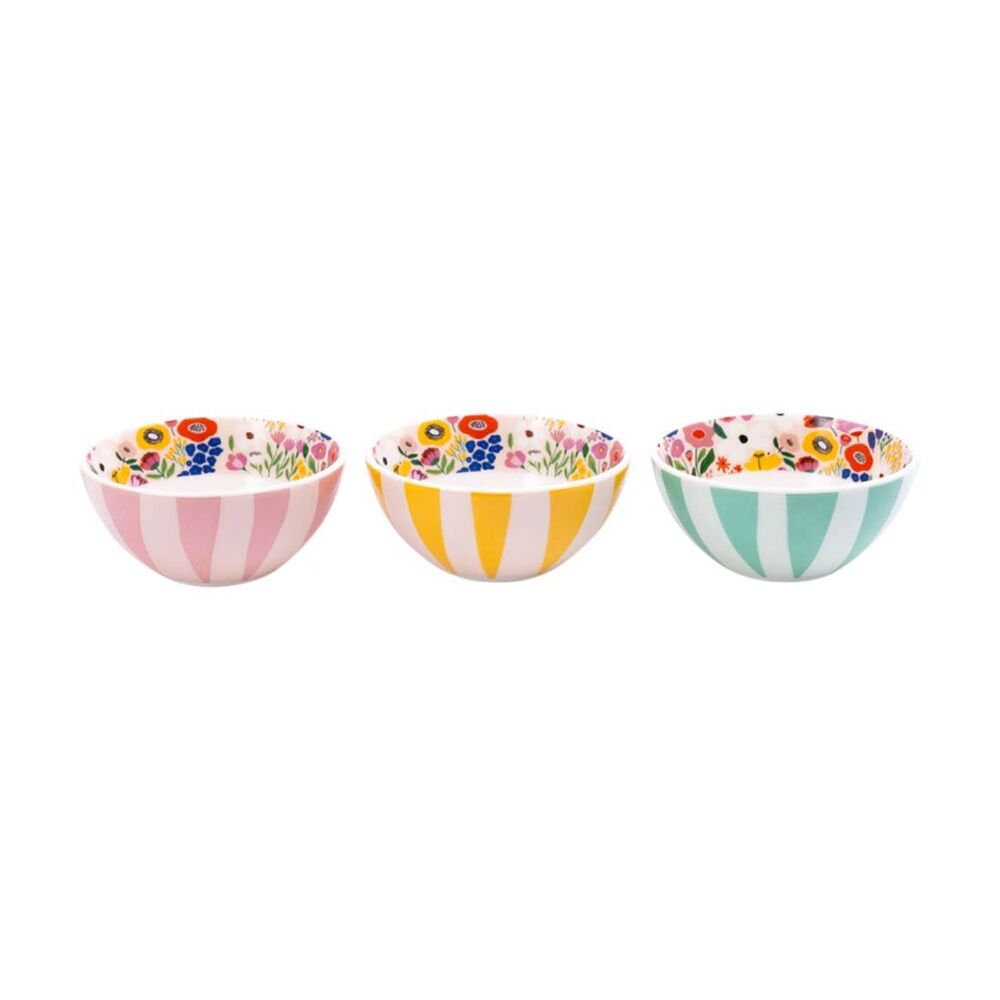 3pc Splosh Billie Dipping Bowls Ceramic Decor Multi-Colour 10cm