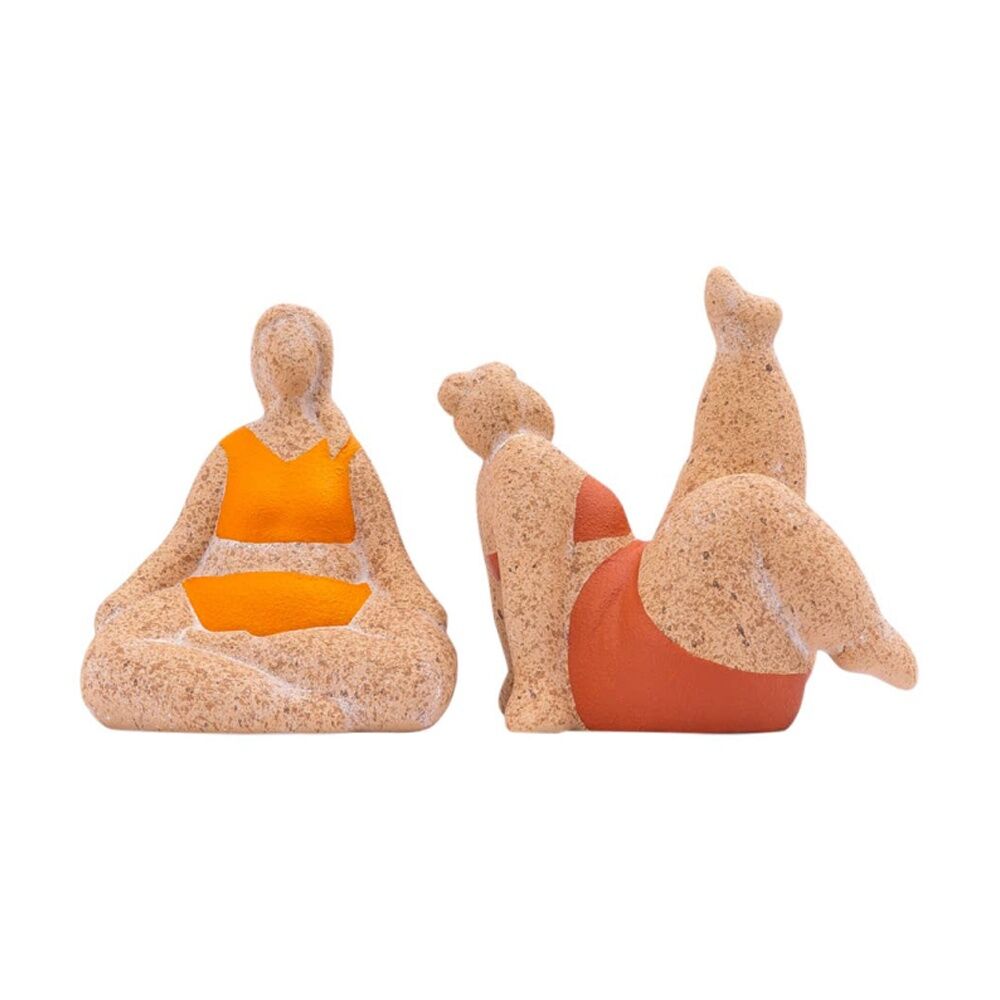 Splosh Billie Bathing Terracotta Statue Lightweight Orange 13x11x15cm