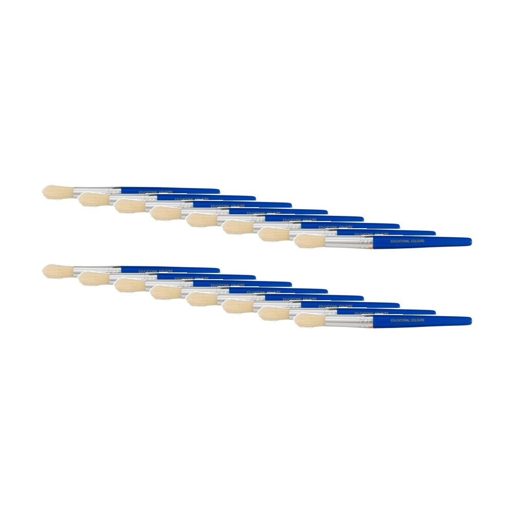 16PK Educational Colours Jumbo Stubby Round Paint Brush Art/Craft Supplies