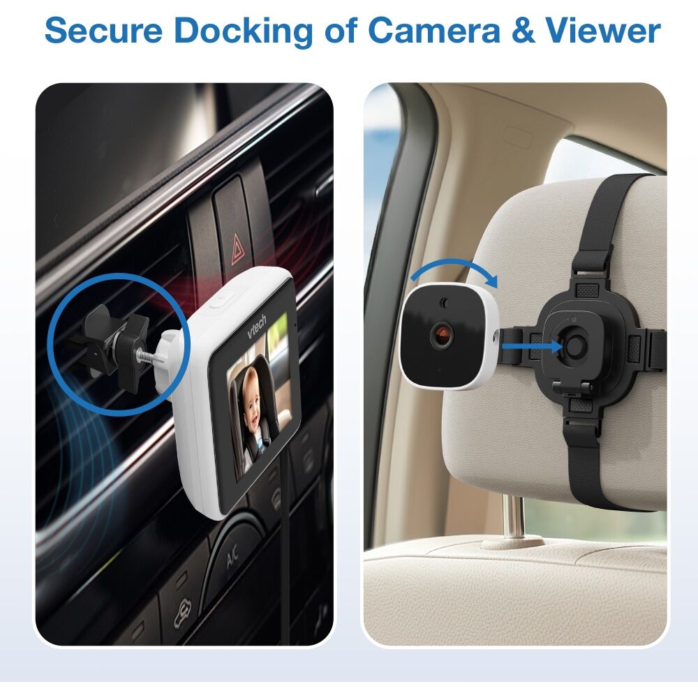 VTech VGO In-Car Baby Monitor Camera W/ 2.8in Colour Viewer & Live Video