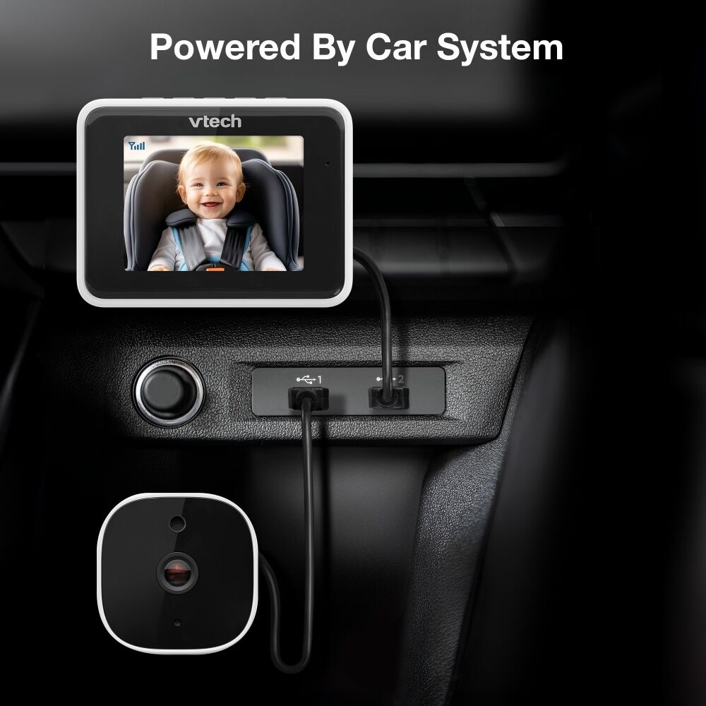 VTech VGO In-Car Baby Monitor Camera W/ 2.8in Colour Viewer & Live Video
