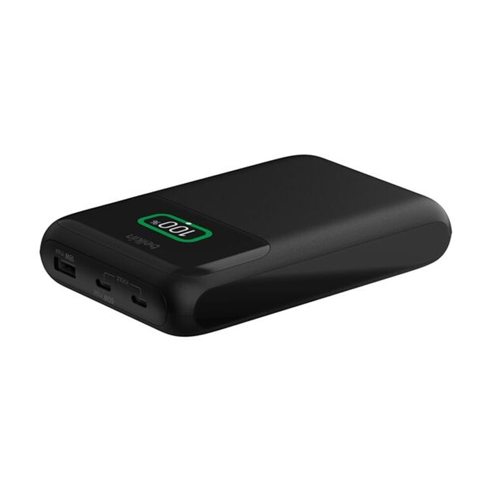 Belkin BoostCharge Pro 3-Port Powerbank Portable Laptop Charger 20000Ah Black