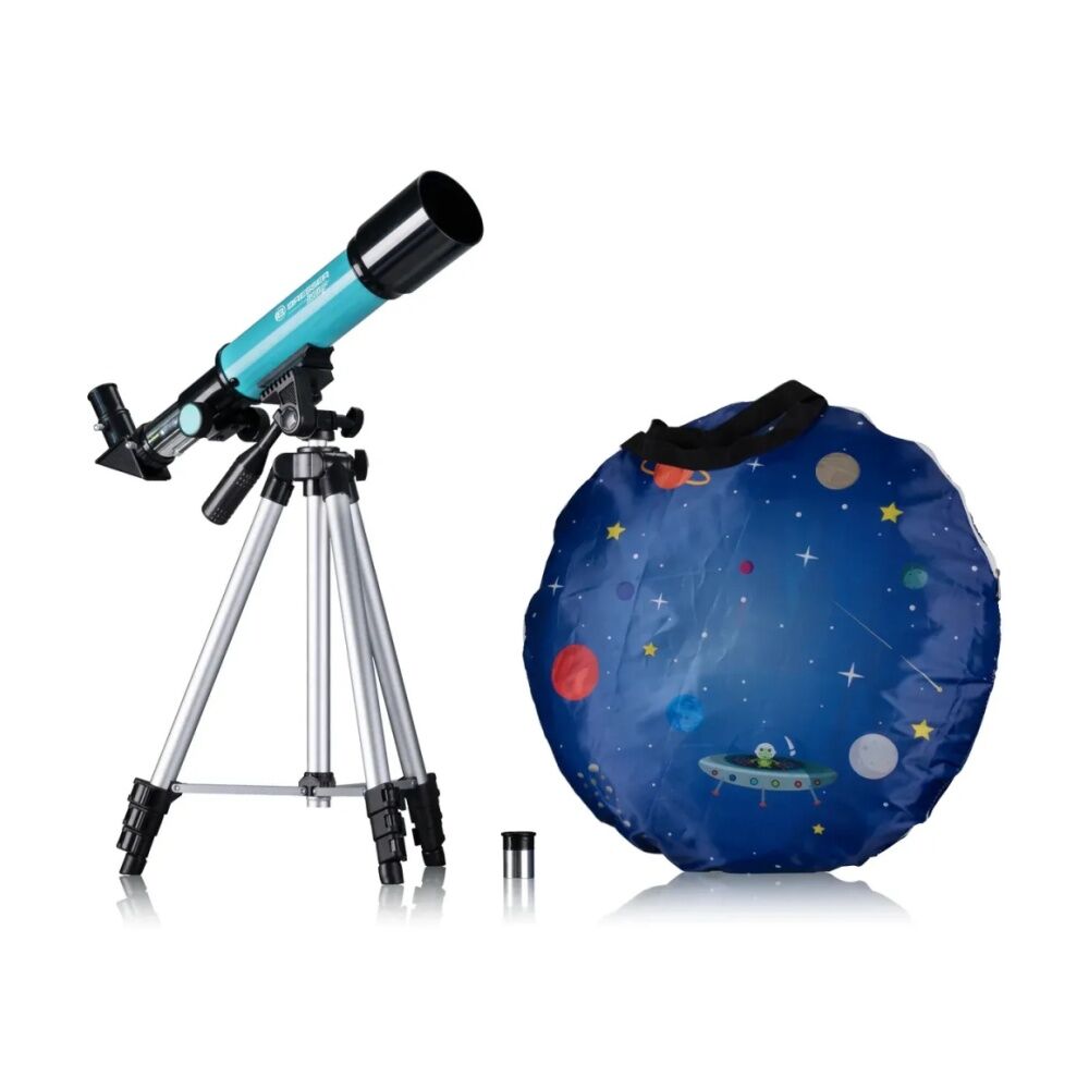 Bresser Junior Kids Telescope 50mm Lens Diameter 360mm Focal Length W/ Tent 8Y+