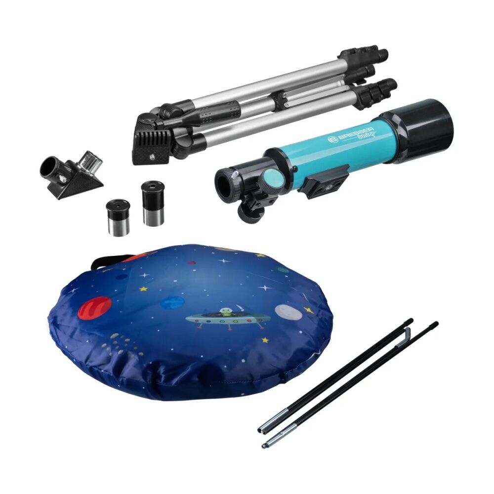 Bresser Junior Kids Telescope 50mm Lens Diameter 360mm Focal Length W/ Tent 8Y+