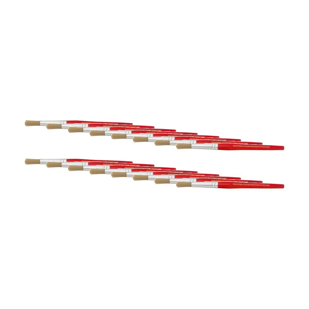 16PK Educational Colours Stubby Minor Round Paint Brush Art/Craft Supplies