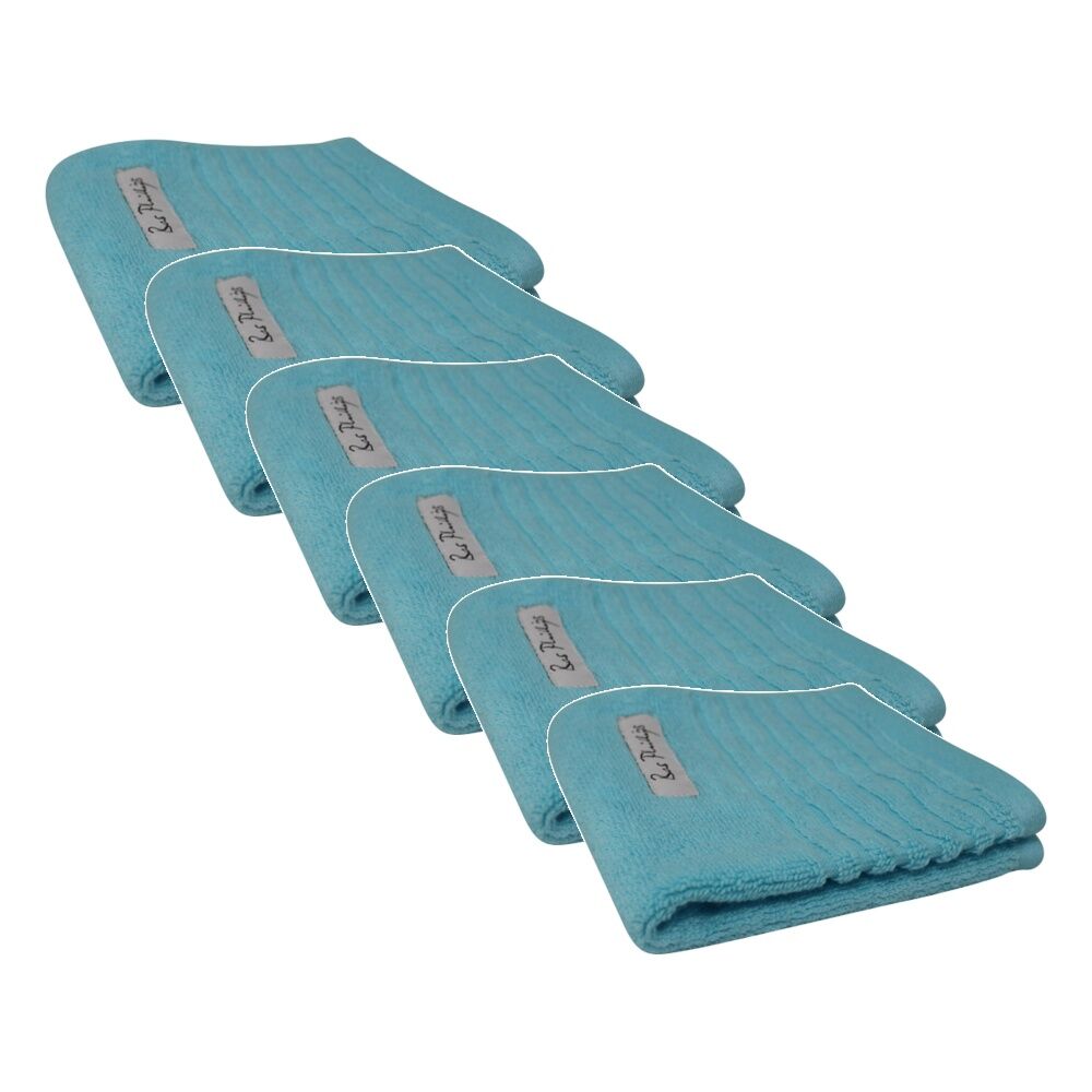6x Bas Phillips Hayman Zero Twist Face Washer Towel 600Gsm Cotton 33cm Ocean