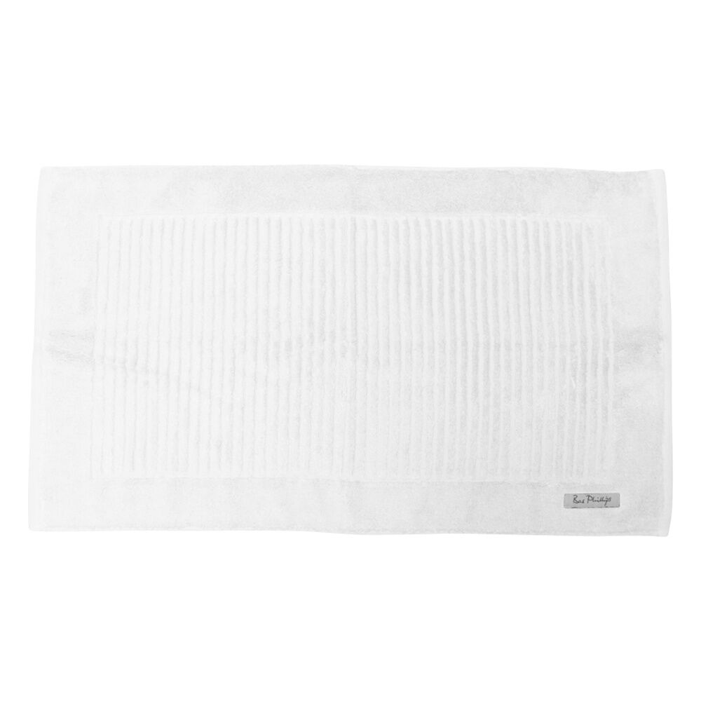 2x Bas Phillips Hayman Zero Twist Bath Mat 600Gsm Cotton 78x48cm White