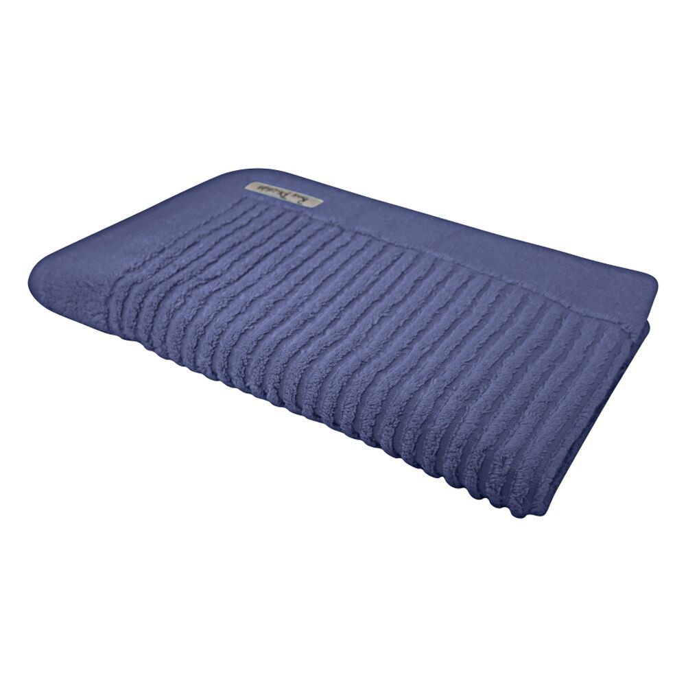 2x Bas Phillips Hayman Zero Twist Bath Mat 600Gsm Cotton 78x48cm Indigo