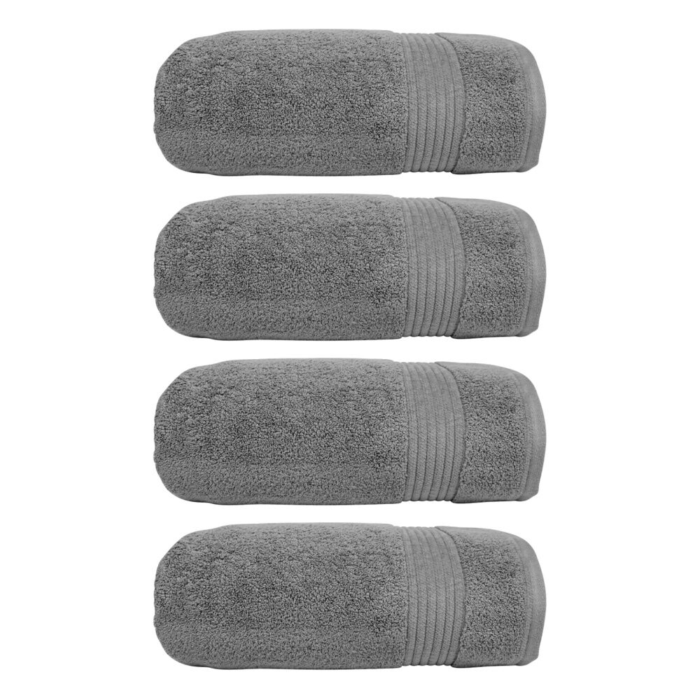 4x Bas Phillips Valencia Zero Twist Cotton Bath Sheet 80 x 160cm Cloud
