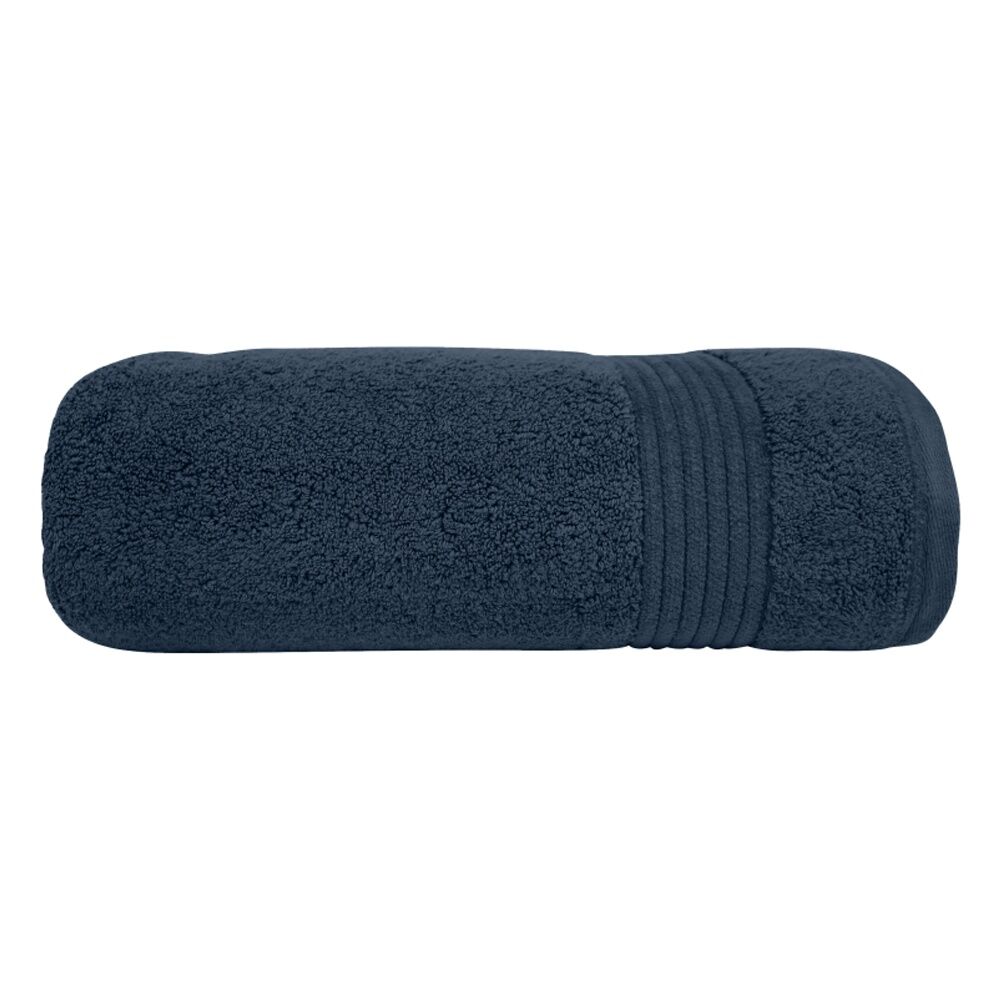 Bas Phillips Valencia Zero Twist Cotton Bath Sheet 80 x 160cm Navy