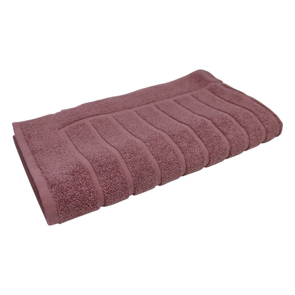 2x Bas Phillips Valencia Zero Twist Collection Cotton Bath Mat 78cm  Dusty Rose