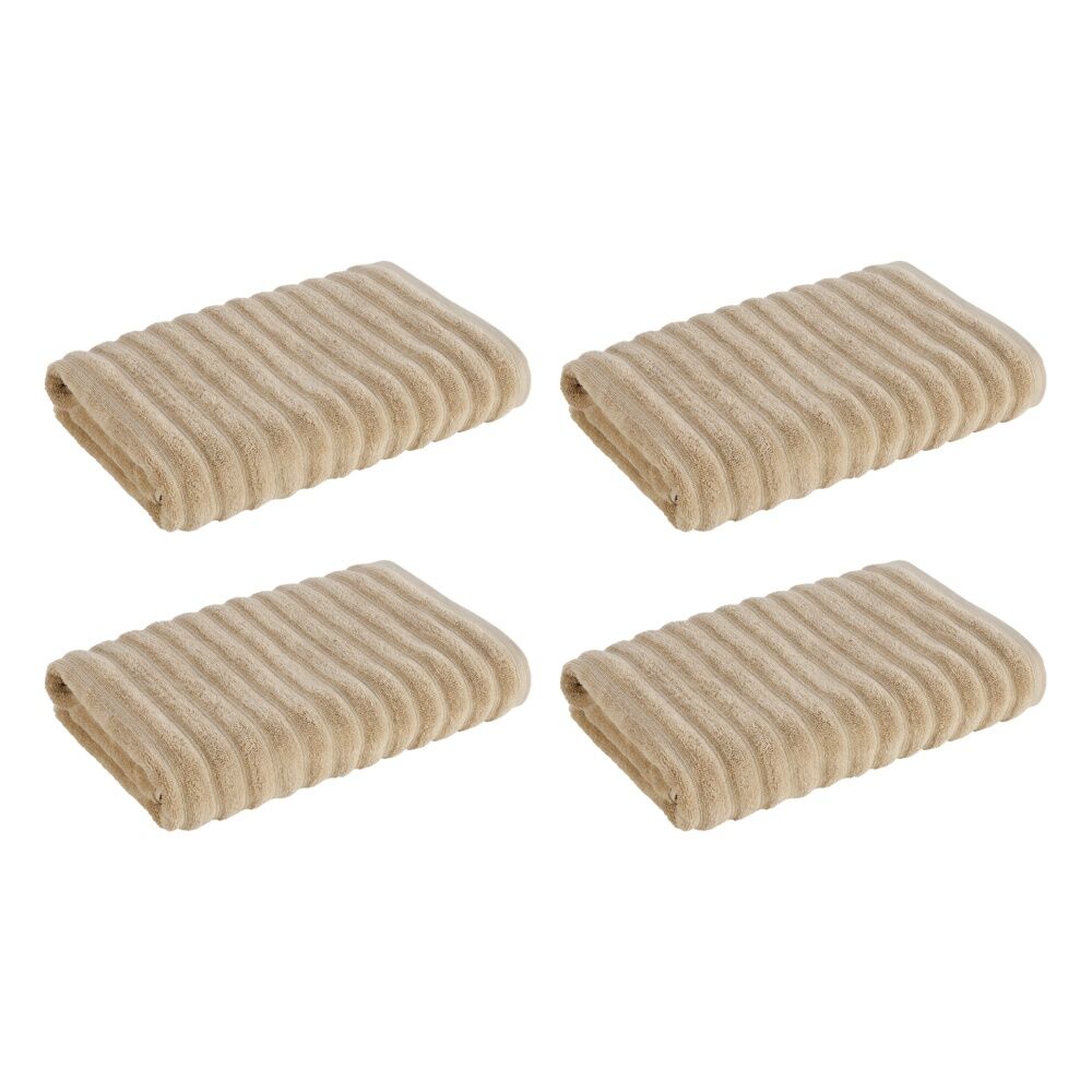 4x Christy Kensington Bathroom King Bath Towel Cotton 147x76 cm Sand Mushroom