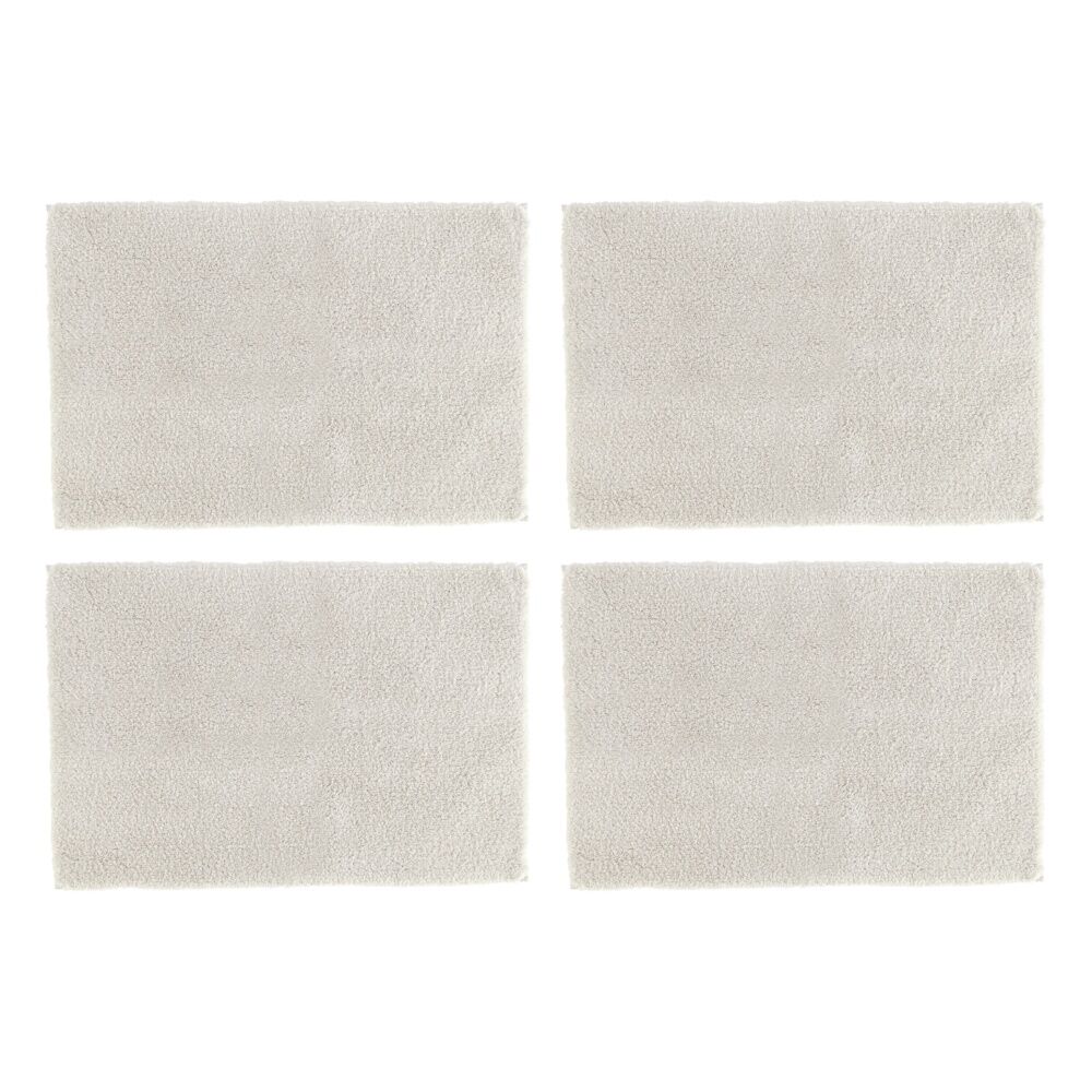 4x Christy Kensington Bathroom Bath Mat Microfibre 90x60 cm Silver