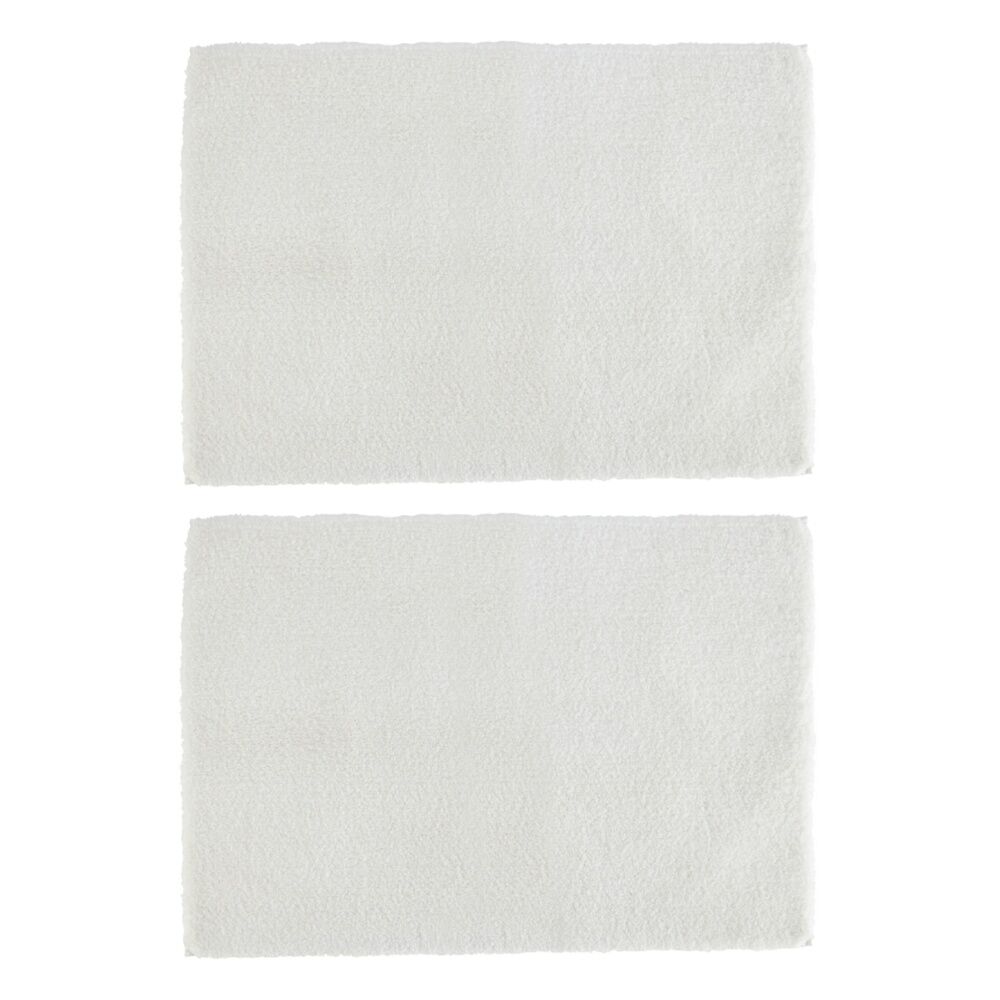 2x Christy Kensington Bathroom Bath Mat Microfibre 90x60 cm White