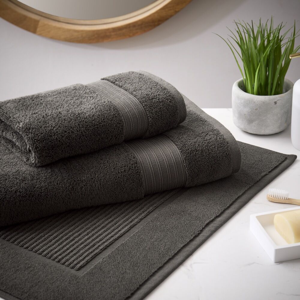 4PK Christy Sovereign Combed Cotton Bath Towel 650GSM Plush Soft Graphite King