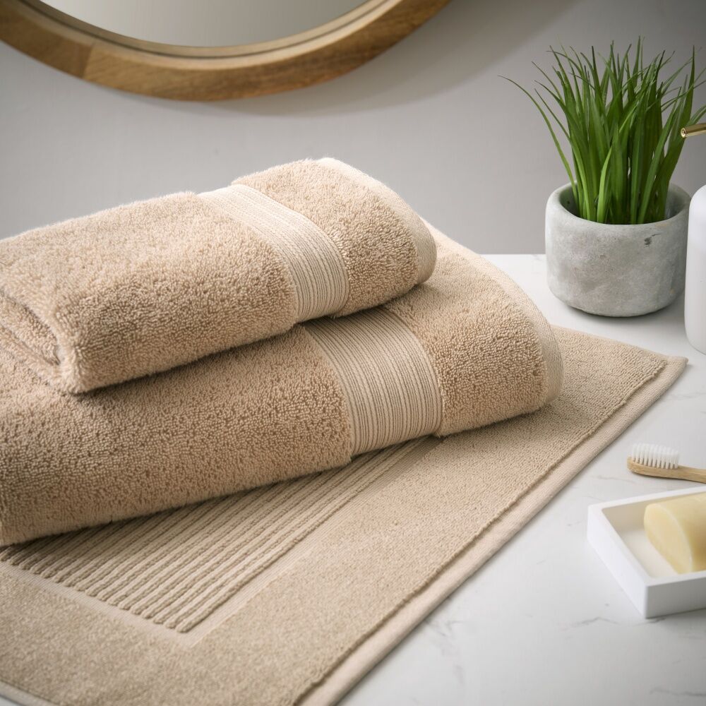 2PK Christy Sovereign Combed Cotton Bath Towel 650GSM Plush Soft Stone King