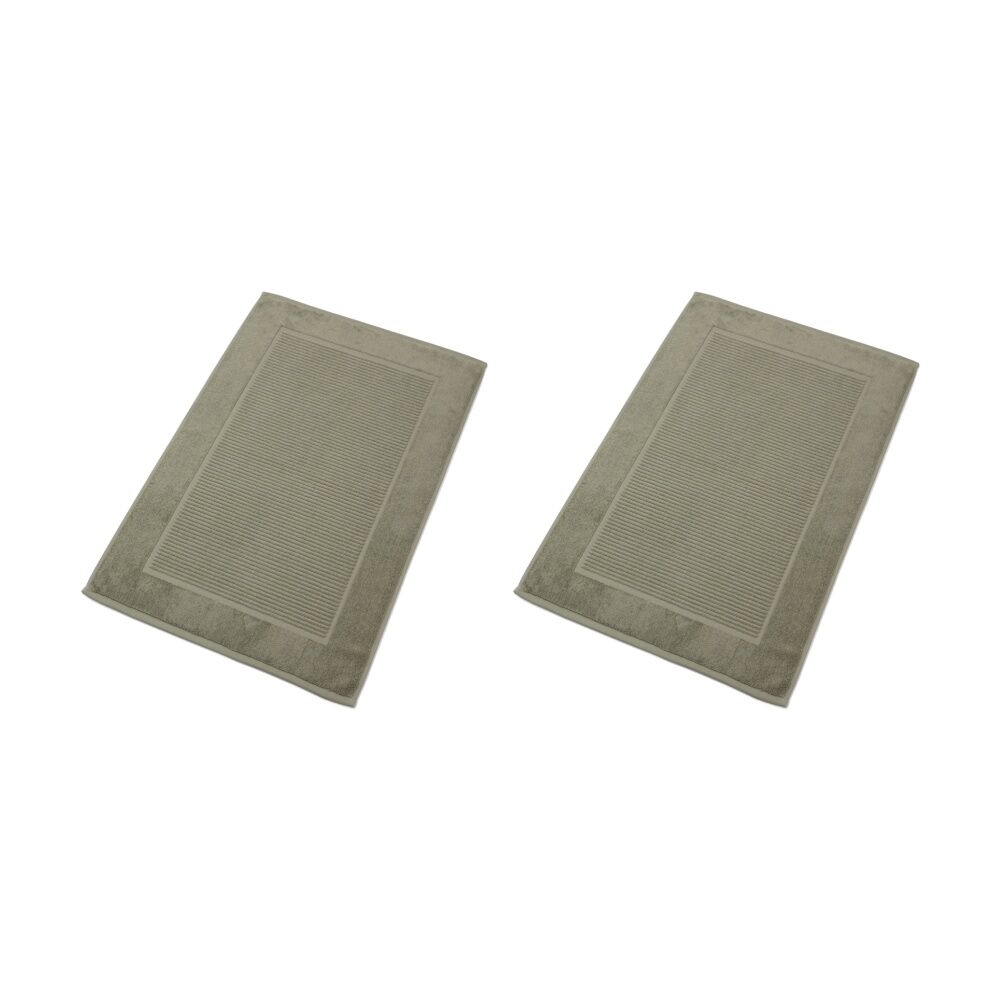 2PK Christy Sovereign Bath Mat Combed Cotton 1000GSM Plush Luxurious Bay Leaf