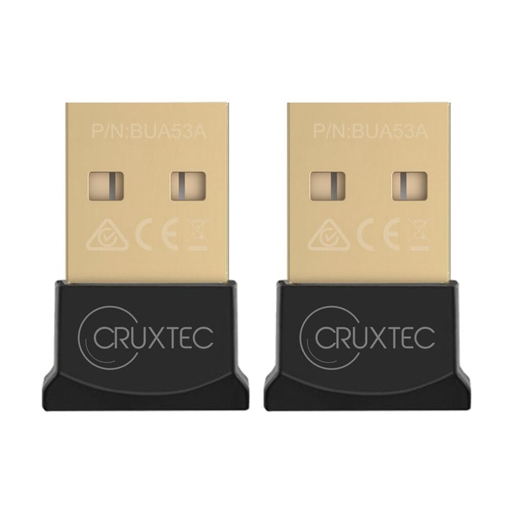 2PK Cruxtec Bluetooth 5.3 USB Adapter Black Type-A Compact Design