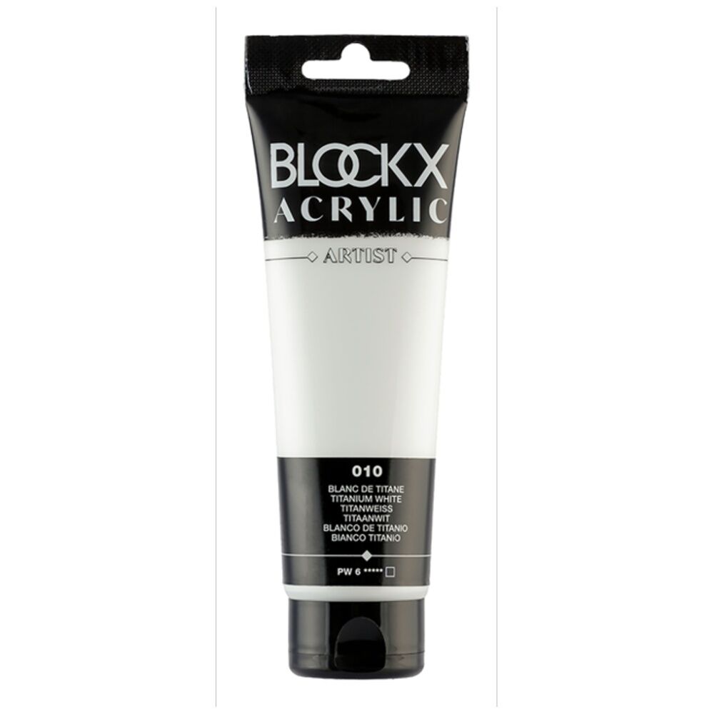 2PK Blockx Acrylic 120ml Paint Tube Art/Craft - Titanium White
