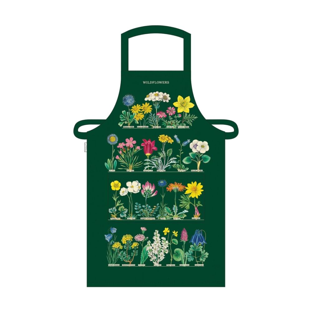 Cavallini Apron Cotton Adjustable Fit & Front Pocket Kitchen Wear Wildflowers