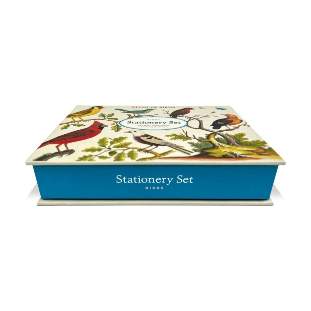 20pc Cavallini Stationery Set Birds Vintage Cards Notes Stickers